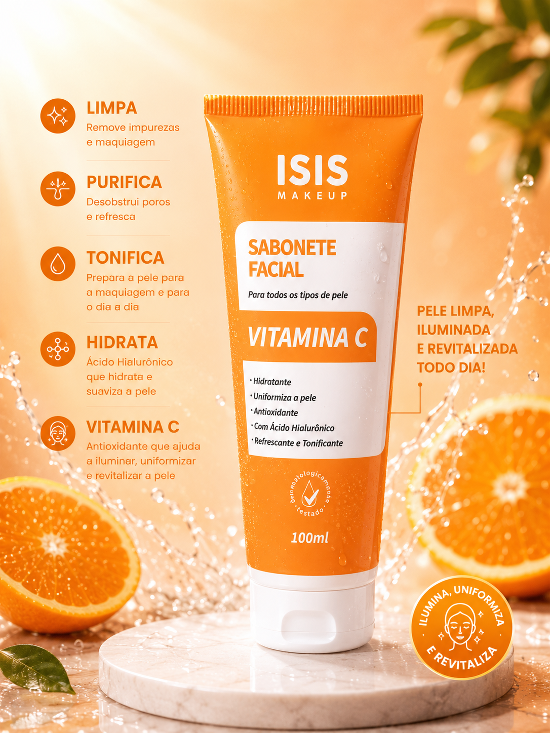 Sabonete Facial Vitamina C ISIS 100ml