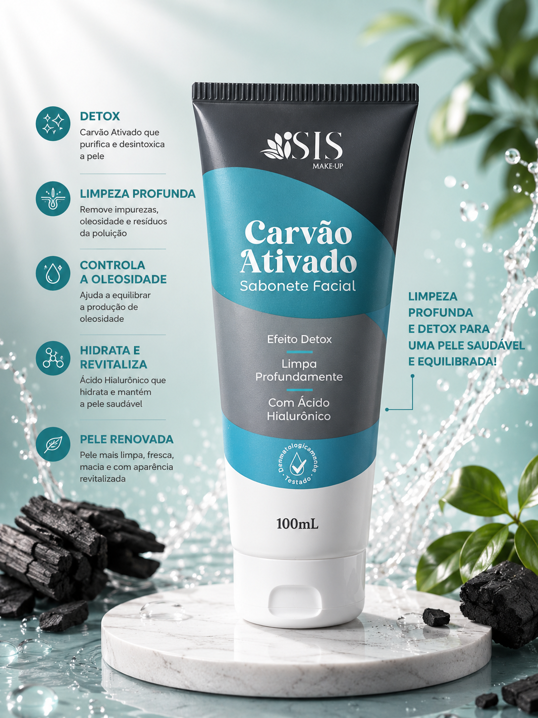 Sabonete Facial Carvão Ativado ISIS