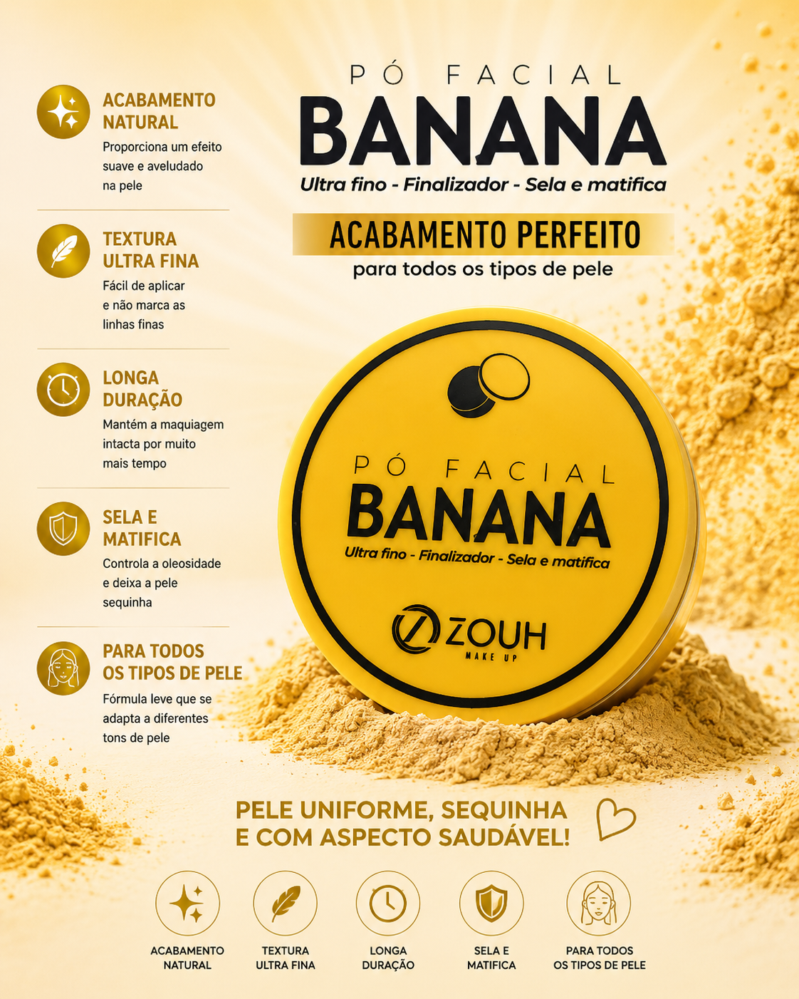 Pó Facial Banana Zouh