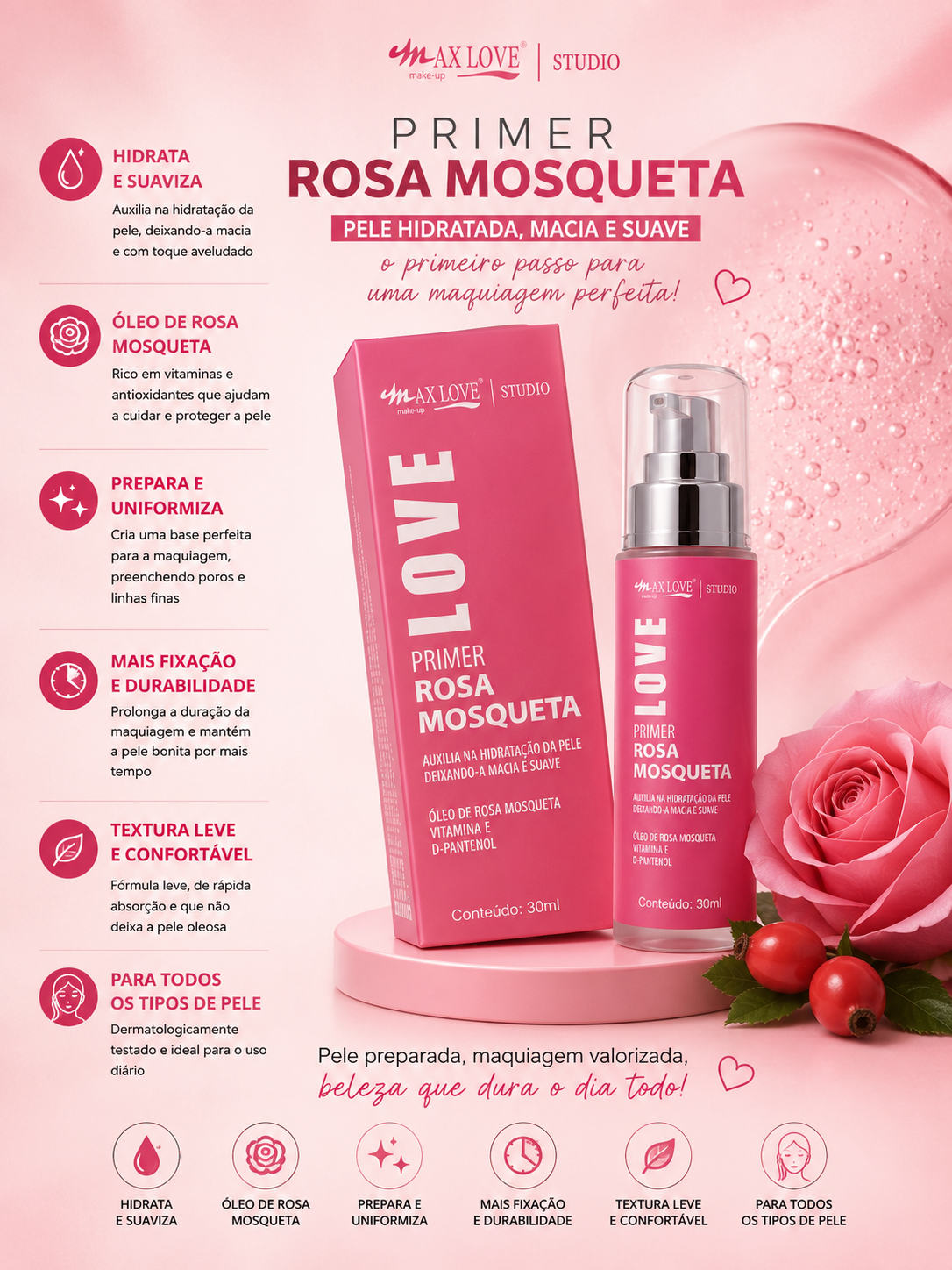 Primer Rosa Mosqueta Max Love