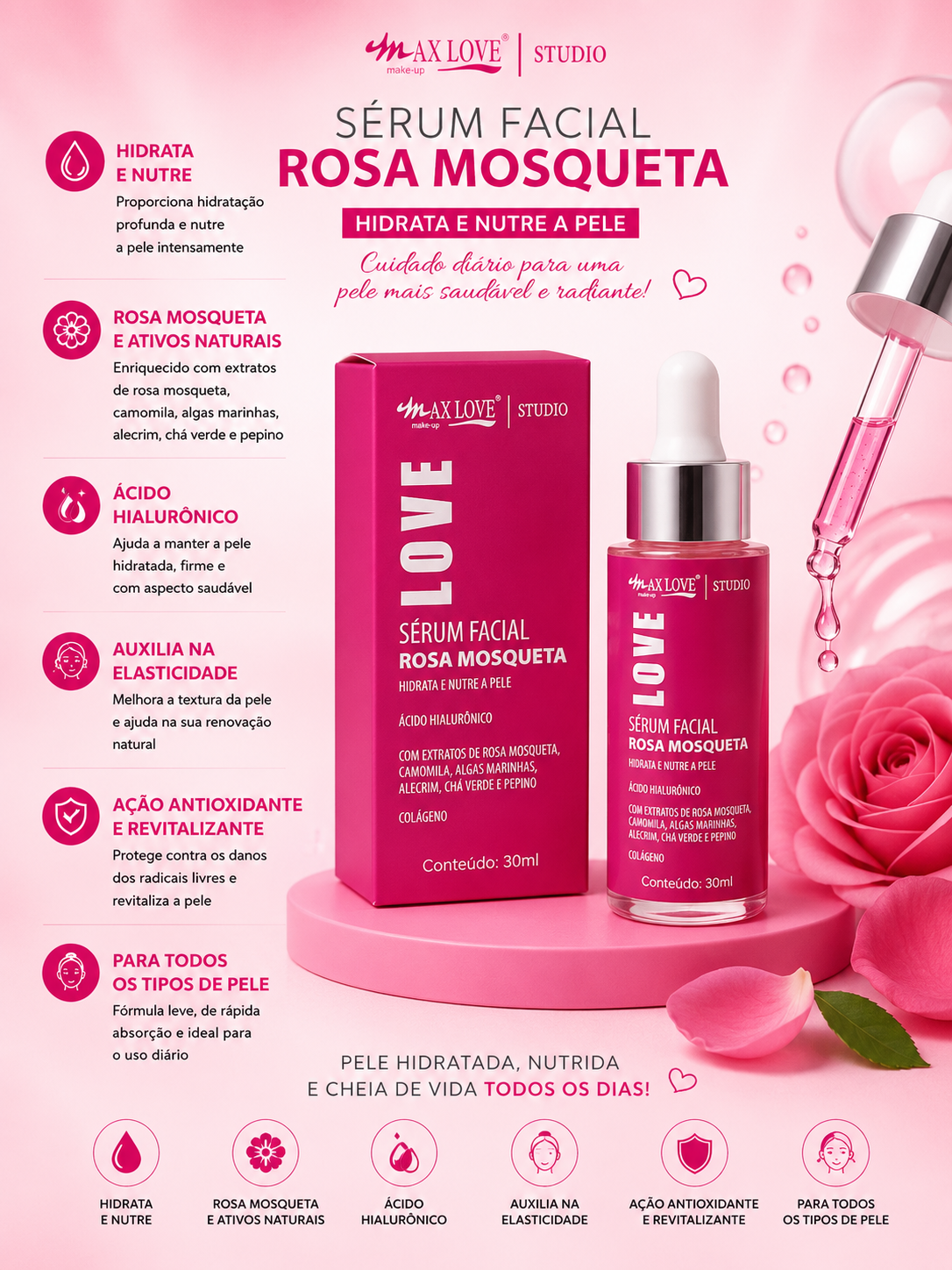 Sérum Facial Rosa Mosqueta