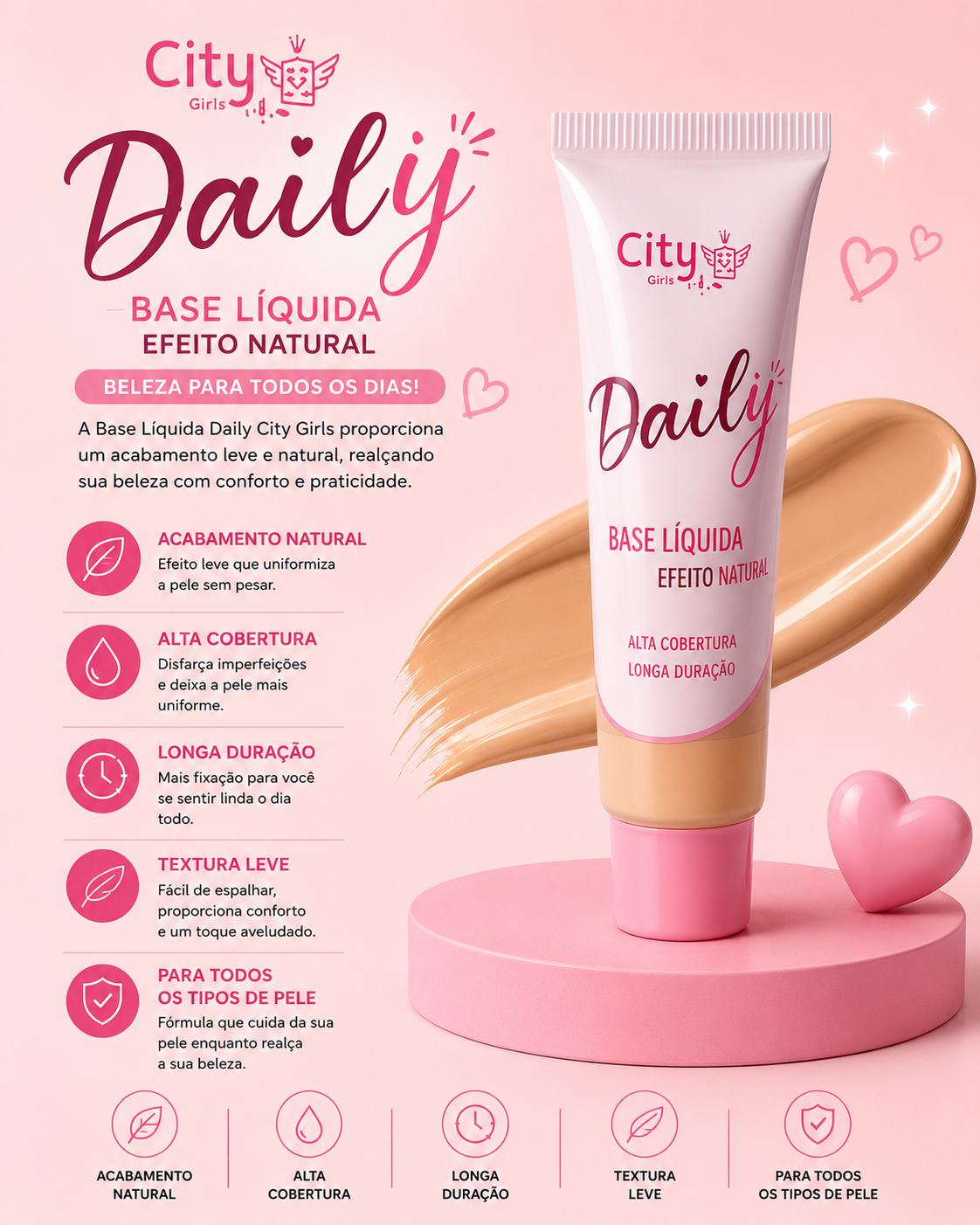 Base Líquida Daily City Girls